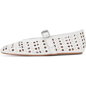 Rhinestone Ballet Flats for Women,Women's Sparkly Crystal-Embellished Ballerina Shoes Mesh Flats Fishnet Buckle Strap Mesh Ballet Flats Comfortable Round Toe Casual Dress Mary Jane Shoes