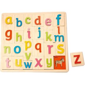 Tender Leaf Toys Wooden Alphabet Pictures - Colorful Animals Display, Engaging Preschoolers, Language Building Tool, 18m+