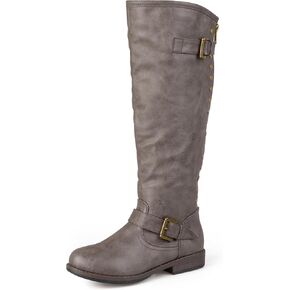 Journee Womens Spokane Stacked Heel Riding Boots
