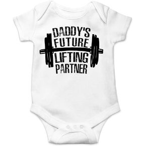 CBTwear Daddy's Future Lifting Partner - Baby Clothes - Funny Newborn Bodysuit Outfits for Boys and Girls