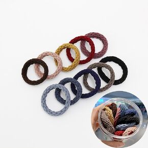 20 pcs Canned Hair Rope Strong Elastic Non-marking Hairbands Thick Rubber Band Hair Rope Does Not Hurt Hair Suitable for Girls to Tie Their Hair in Daily Life