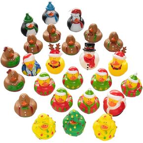 25 Assorted 2" Rubber Ducks (25 Christmas 2" Ducks, rd_christmas-bulk-25-2_sd, 25, rd_christmas-bulk-25-2_sd)
