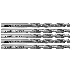 5.8 mm, Pack of 5, HSS Jobber Drill, Straight Shank, 93mm OAL, Flute Length 57mm