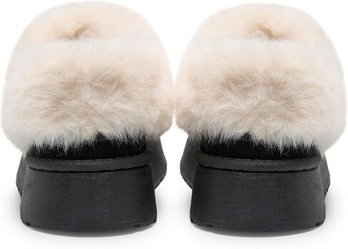 Alexis Leroy Women Memory Foam Bootie Slippers with Fuzzy Plush Lining and Collar Winter Warm Cozy Slipper Boots in Kuwait