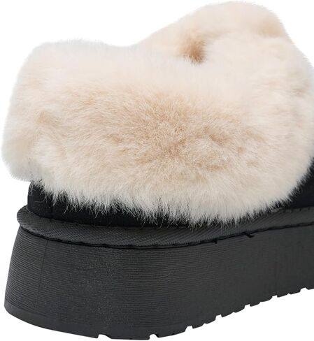 Alexis Leroy Women Memory Foam Bootie Slippers with Fuzzy Plush Lining and Collar Winter Warm Cozy Slipper Boots in Kuwait