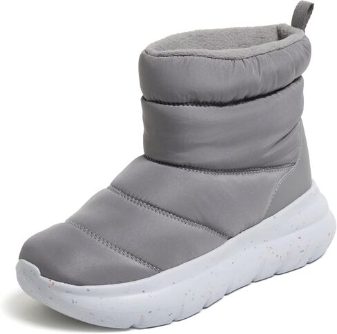 Dearfoams Women's Texoma Regrind Slip-in Boot-Comfortable, Puffy Nylon, Fleece Lining, Energy Return Mid Calf in Kuwait