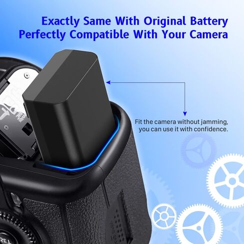 بطارية كاميرا NP-FW50، بطارية بديلة 1500 مللي أمبير في الساعة لسوني ZV-E10، A6400، A6000، A6500، A6300، A6400، A7، A7 II، A7R II، A7S II، A7S، A7R، RX10-3818 - قطعتان in Kuwait