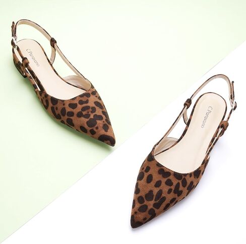 C.Paravano المرأة Slingback الشقق وأشار اصبع القدم Slingback الشقق للنساء Slingback الشقق للنساء Slingback الصنادل قابل للتعديل الكاحل حزام الأحذية in Saudi Arabia