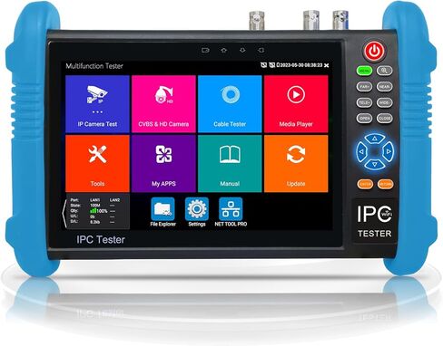 Upgraded 8K IP Camera Tester, WANLUTECH CCTV Tester 7 inch Touchscreen 8MP TVI CVI AHD SDI CVBS Camera Tester RJ45 Cable Tester PoE Network Tools RS485 WiFi HDMI I/O VGA in (IPC-9800ADHS Pro) in Kuwait
