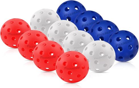 Outdoor Pickleball Balls 40 Holes - 4/6/12 Pack USAPA Standard Balls - Pickleball Accessories Set - High Bounce True Flight & Durable Pickle Balls in Saudi Arabia