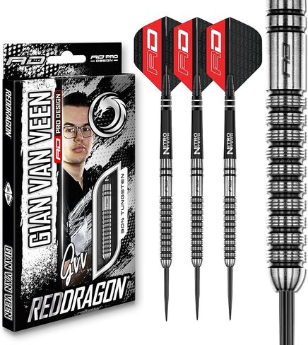RED DRAGON Gian Van Veen Premium Tungsten Darts Set with Flights and Stems in Saudi Arabia