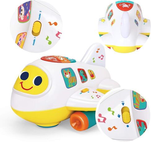 لعبة الطائرة التعليمية بامب آند جو - جهاز ألعاب تعليمية للأطفال الصغار لتطوير مهارات العد والحروف الأبجدية - لعبة طائرة مثالية للأطفال الذين تزيد أعمارهم عن 12 شهرًا in Kuwait