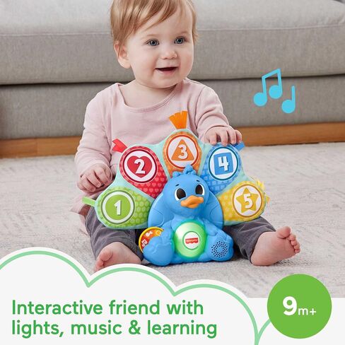 Fisher-Price Linkimals Learning Toy for Babies and Toddlers with Interactive Lights & Music, Counting & Colors Peacock UK English Version​ in Saudi Arabia
