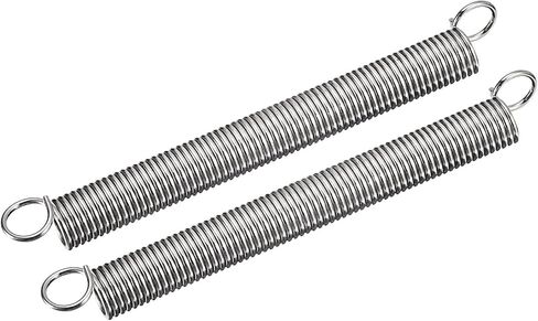 uxcell Extended Spring (0.035"x0.25"x2.5"/0.9x6.35x63.5mm), 1Pcs Spring Steel Dual Hook Tension Springs for Machinery Construction Industrial in Saudi Arabia