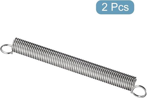 uxcell Extended Spring (0.035"x0.25"x2.5"/0.9x6.35x63.5mm), 1Pcs Spring Steel Dual Hook Tension Springs for Machinery Construction Industrial in Saudi Arabia