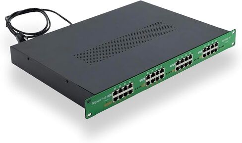 PoE Texas 24 Multi Port IEEE 802.3at PoE+ Injector - Gigabit Data Active Power Over Ethernet for High Powered Devices, 30W PoE Injector for WiFi Access Point & More with 2X 56V 120W Power Supplies in Saudi Arabia
