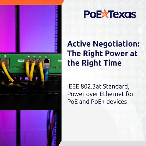 PoE Texas 24 Multi Port IEEE 802.3at PoE+ Injector - Gigabit Data Active Power Over Ethernet for High Powered Devices, 30W PoE Injector for WiFi Access Point & More with 2X 56V 120W Power Supplies in Saudi Arabia