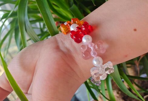 Colourful Cute Gummy Bear Bracelet Colorful Resin Bear Jewellery for Women (bracelet) in Kuwait