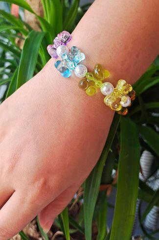 Colourful Cute Gummy Bear Bracelet Colorful Resin Bear Jewellery for Women (bracelet) in Kuwait
