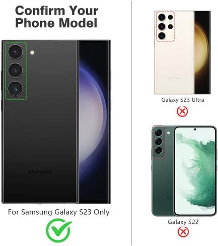 AGVEE 3 * 2 Set 6Pcs for Samsung Galaxy S23 / S23 Plus Camera Lens Protector, 9H Tempered Anti-Scratch Glass with Aluminum CD Pattern Lens Ring Cover for S23 (6.1") S23+ (6.6") Accessories, Colorful in Saudi Arabia