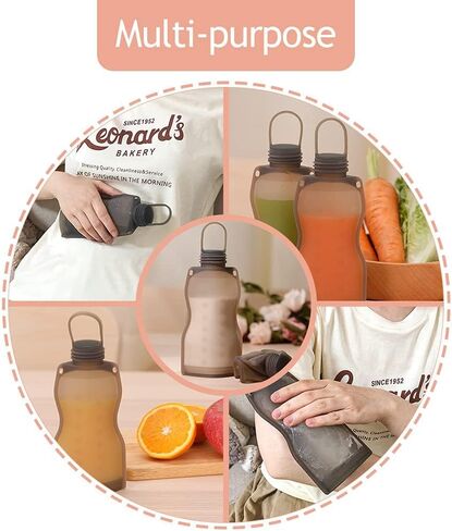 مجموعة أكياس تخزين حليب الثدي من السيليكون من هاكا (8.8 أونصة و4.4 أونصة) - حقيبة فريزر قابلة لإعادة الاستخدام للأمهات المرضعات - حقيبة طعام الأطفال اللذيذة - حقيبة مضخة الثدي - خالية من مادة BPA - مضادة للتسرب - 10 قطع in Kuwait