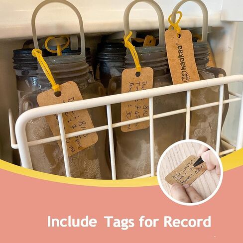 مجموعة أكياس تخزين حليب الثدي من السيليكون من هاكا (8.8 أونصة و4.4 أونصة) - حقيبة فريزر قابلة لإعادة الاستخدام للأمهات المرضعات - حقيبة طعام الأطفال اللذيذة - حقيبة مضخة الثدي - خالية من مادة BPA - مضادة للتسرب - 10 قطع in Kuwait