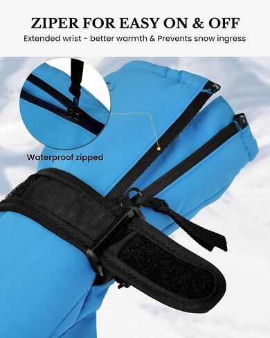 قفازات الثلج للأطفال الصغار مقاومة للماء للأعمار من 2 إلى 7 سنوات، قفازات ثينسوليت دافئة للأولاد والبنات للتزلج في الشتاء للأطفال in Kuwait