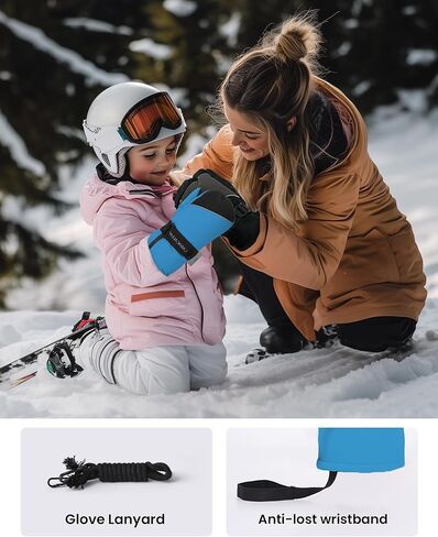 قفازات الثلج للأطفال الصغار مقاومة للماء للأعمار من 2 إلى 7 سنوات، قفازات ثينسوليت دافئة للأولاد والبنات للتزلج في الشتاء للأطفال in Kuwait