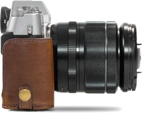 جراب وحزام جلدي للكاميرا MegaGear MG982 Ever Ready لكاميرا Fujifilm X-T30 وX-T20 وX-T10 (عدسات 16-50 مم / 18-55 مم) - بني داكن in Kuwait