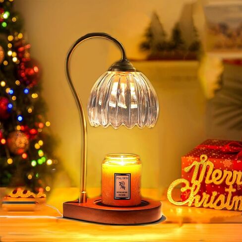Candle Warmer Lamp with Timer, Electric Candle Warmer with 2 Bulbs, Dimmable Candle Warmer for Jar Candles, Electric Wax Warmer Vintage Home Decor, Candle Melter Lamp Gifts for Women Birthday Wedding in Saudi Arabia