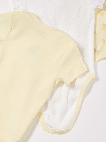 Little Me Baby Gender Neutral 3-Pack 100% Cotton Scratch Free Tag Bodysuits in Kuwait