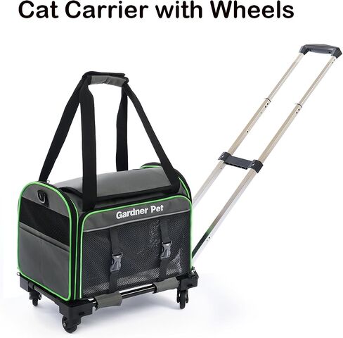 Gardner Pet Cat Carrier, Airline Approved Cat Carrier Soft, Pet Carrier for Cat & Small Dog, Breathable Mesh, Expandable, Portable Travel Carrier for Christmas, Extra Spacious Design, BPA-Free in Saudi Arabia
