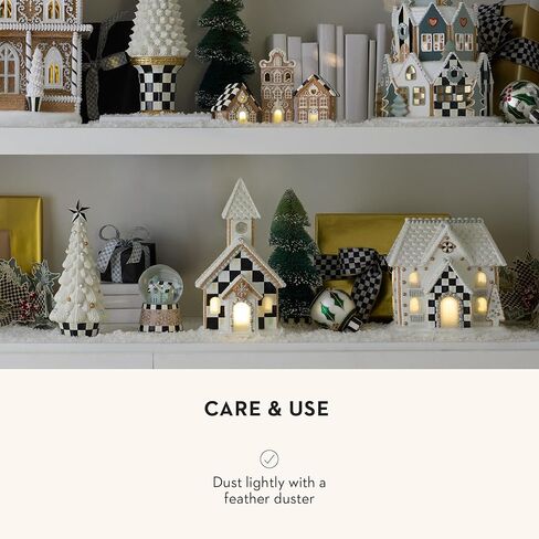 MACKENZIE-CHILDS Gingerbread Illuminated Cottage, Christmas Indoor Home Decor, Holiday-Village Decor in Saudi Arabia