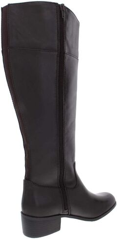 حذاء Alfani للسيدات من الجلد Briaah بمقدمة مستديرة حتى الركبة، بني، مقاس 7.5 in Kuwait