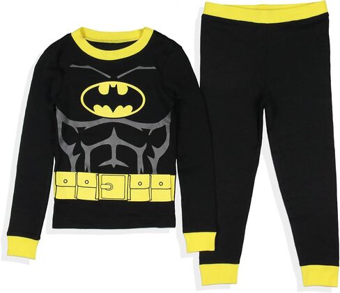 DC Comics Toddler Boys' Superhero Costume Tight Fit Multiple Styles Sleep Pajama Set Long Sleeves Pants in Saudi Arabia