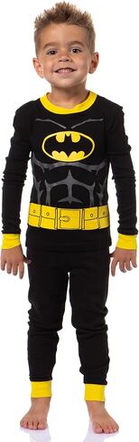 DC Comics Toddler Boys' Superhero Costume Tight Fit Multiple Styles Sleep Pajama Set Long Sleeves Pants in Saudi Arabia