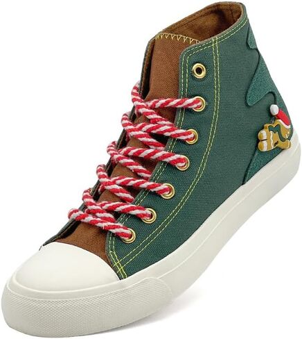 Canvas High Top Shoes for Women Men Fashion High Top Lace Up Sneakers Womens Mens Canvas Shoes Casual Tennis Walking Shoes Comfortable Breathable in Kuwait