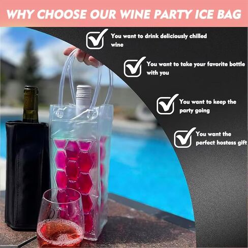 Ice Wine Sleeve, Wine Chiller, Wine Cooler Refrigerator, Wine Bottle Chiller Cooler for Red White Champagne or Sparkling. Gel Cooling Holder Freestanding Carrier Chilling, Set 2 (Mint Green) in Kuwait