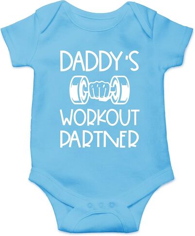 CBTwear Daddy's Workout Partner Baby Bodysuit - Adorable Boy Romper Clothing Funny Cute Infant Outfit in Saudi Arabia