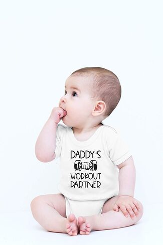 CBTwear Daddy's Workout Partner Baby Bodysuit - Adorable Boy Romper Clothing Funny Cute Infant Outfit in Saudi Arabia