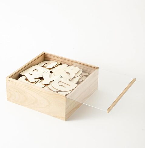 170 pcs Wooden Alphabet Letters, 26 Pieces, Natural Wood Color (1in) in Kuwait