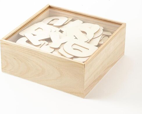 170 pcs Wooden Alphabet Letters, 26 Pieces, Natural Wood Color (1in) in Kuwait