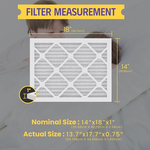 Maycold 10x20x1 Air Filters MERV 13(6 Pack) Efficiency, Reusable Frame, Ensure Fresh Air with Pleated HVAC Filters, Actual Size 9.7" x 19.5" x 0.75" in Saudi Arabia