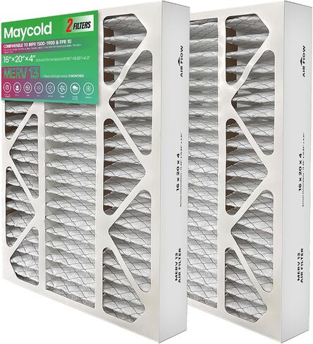 Maycold 10x20x1 Air Filters MERV 13(6 Pack) Efficiency, Reusable Frame, Ensure Fresh Air with Pleated HVAC Filters, Actual Size 9.7" x 19.5" x 0.75" in Saudi Arabia