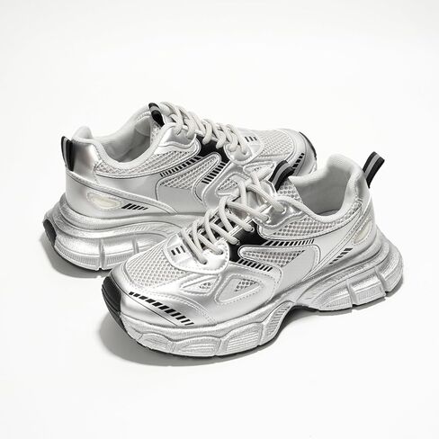 أحذية Cape Robbin Liane A الرياضية النسائية المكتنزة، أحذية برباط أنيقة ذات نعل سميك، أحذية رياضية مكتنزة عصرية للنساء، مثالية للسيدات المتقدمات في الموضة in Kuwait