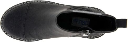 حذاء JBU نسائي Rd بمقدمة مستديرة تشيلسي بسحاب كاجوال وكعب متوسط ​​للكاحل 2-3 بوصة - أسود in Kuwait