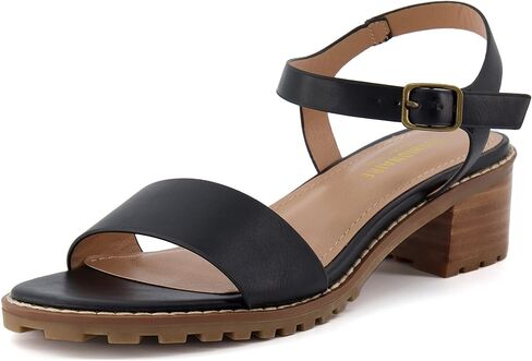 CUSHIONAIRE Flynn one band block heel sandal +Memory Foam, Wide Widths Available in Kuwait