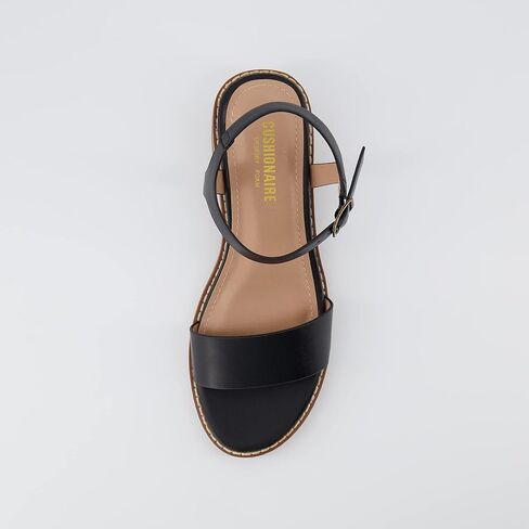 CUSHIONAIRE Flynn one band block heel sandal +Memory Foam, Wide Widths Available in Kuwait