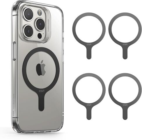 ESR for MagSafe Sticker 360, MagSafe Ring Magnet (HaloLock), 4 Pack Magnetic Ring, Universal Magnetic Wireless Charger Conversion Kit for iPhone 16/15/14/13/12/11, Galaxy S23/S22/S21 and More, White in Saudi Arabia