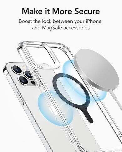 ESR for MagSafe Sticker 360, MagSafe Ring Magnet (HaloLock), 4 Pack Magnetic Ring, Universal Magnetic Wireless Charger Conversion Kit for iPhone 16/15/14/13/12/11, Galaxy S23/S22/S21 and More, White in Saudi Arabia